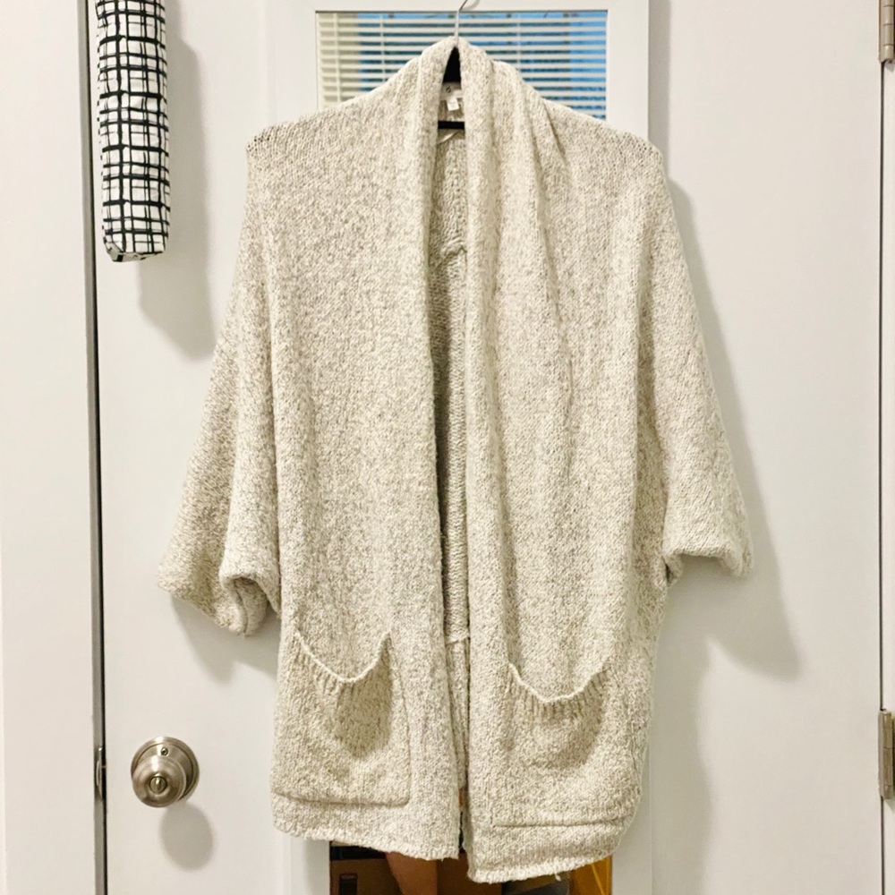Lou & Grey XS/S dolman cardigan in oatmeal melange